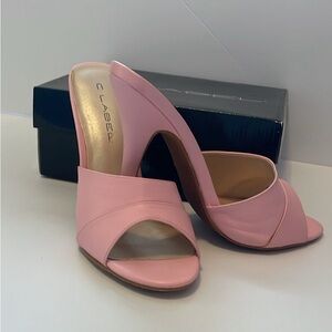 C. Label, Mule / Slides / Heels, Pink size 9, 4” Heel
